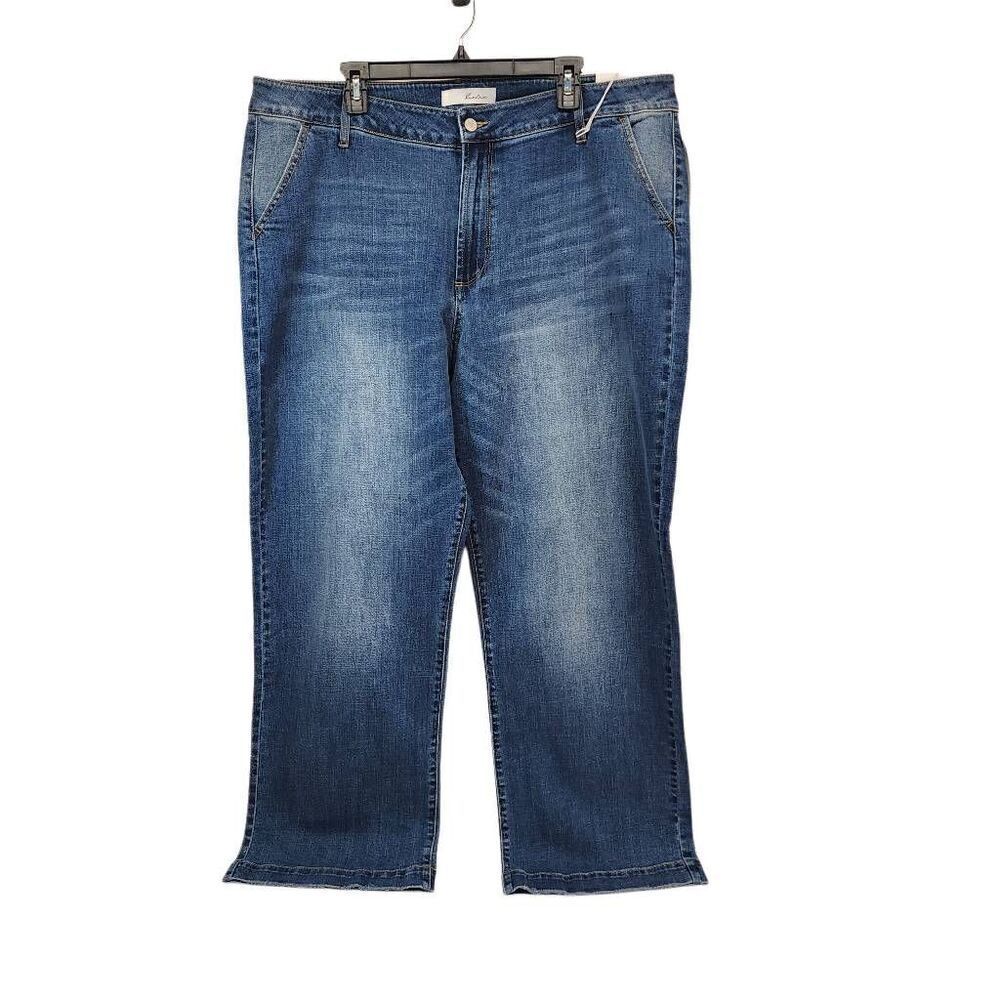 KanCan Size 22 style KC7127MP Celine Ultra High Rise Wide Leg Jeans New